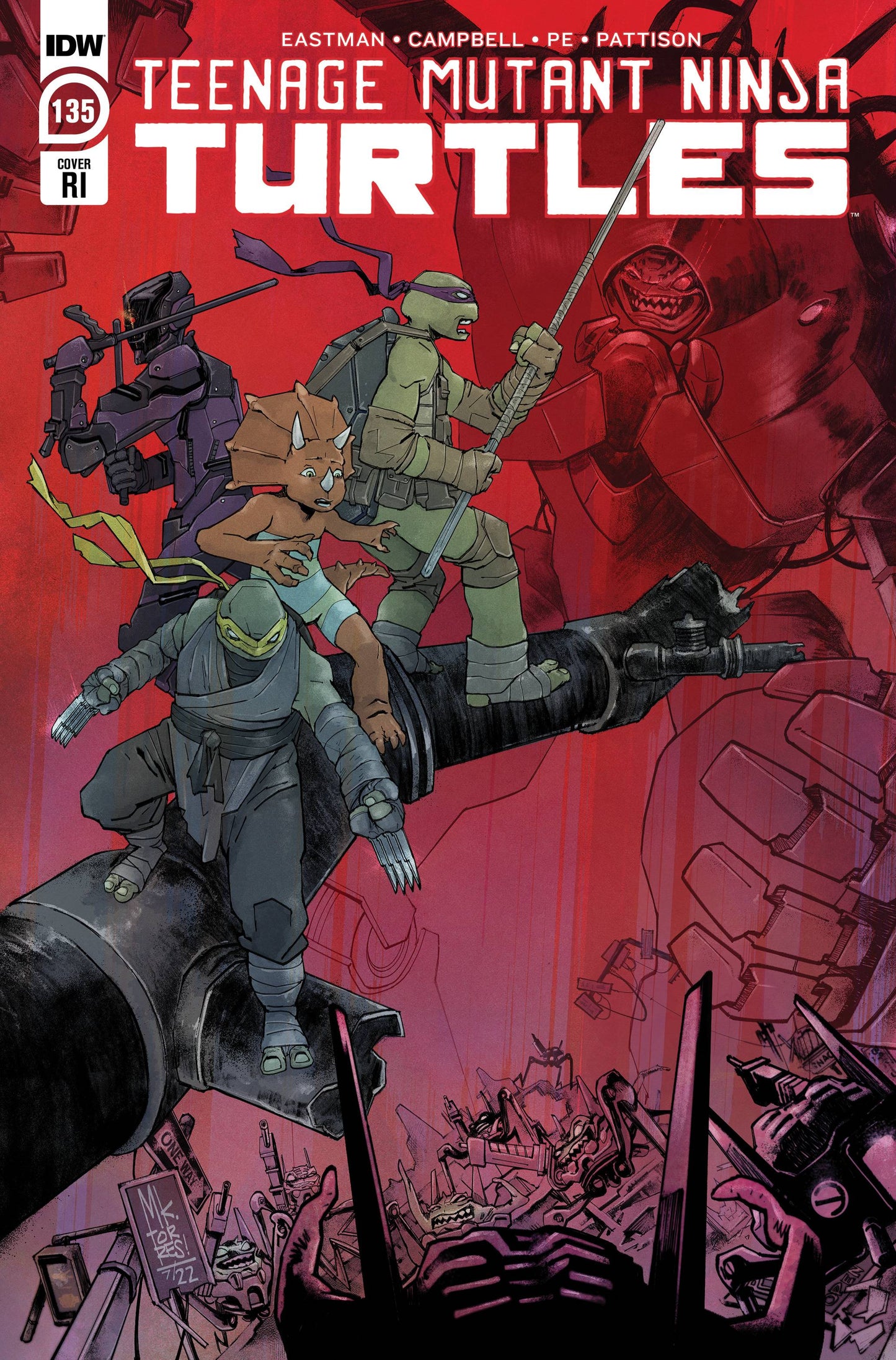 TEENAGE MUTANT NINJA TURTLES (2011) #135 1/10 TORRES VARIANT