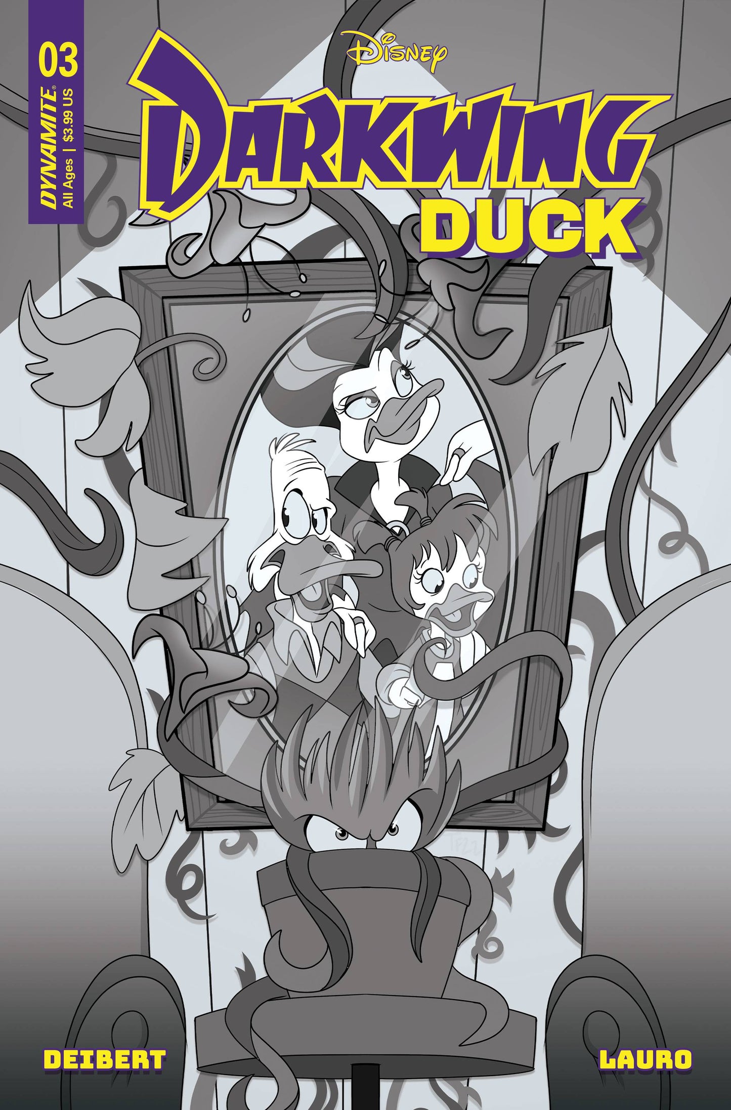 DARKWING DUCK (2023) #3 1/10 FORSTNER B&W VARIANT