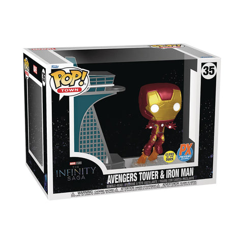AVENGERS 2 AVENGERS TOWER WITH IRON MAN GLOW-IN-THE-DARK PX #35