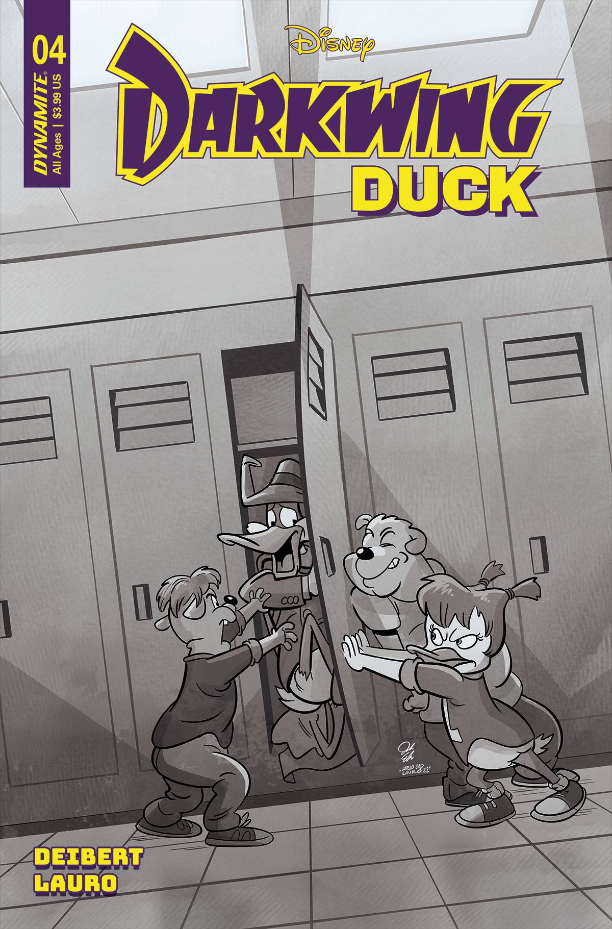 DARKWING DUCK (2023) #4 1/10 EDGAR B&W VARIANT