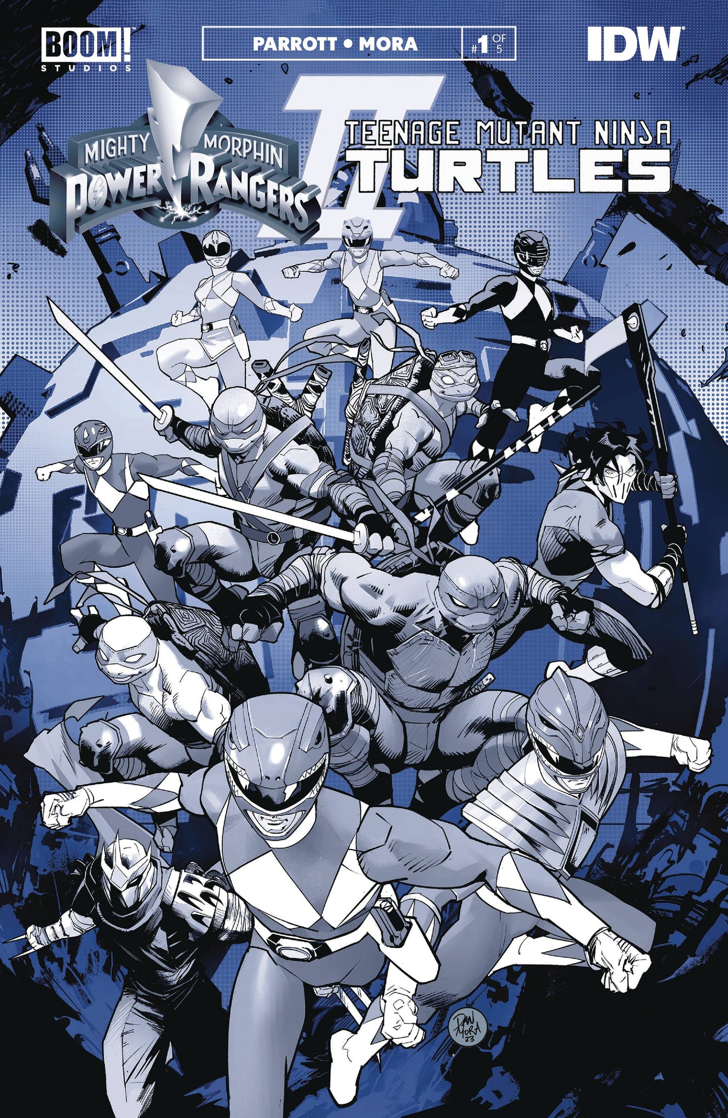 MMPR TMNT II B&W EDITION #1
