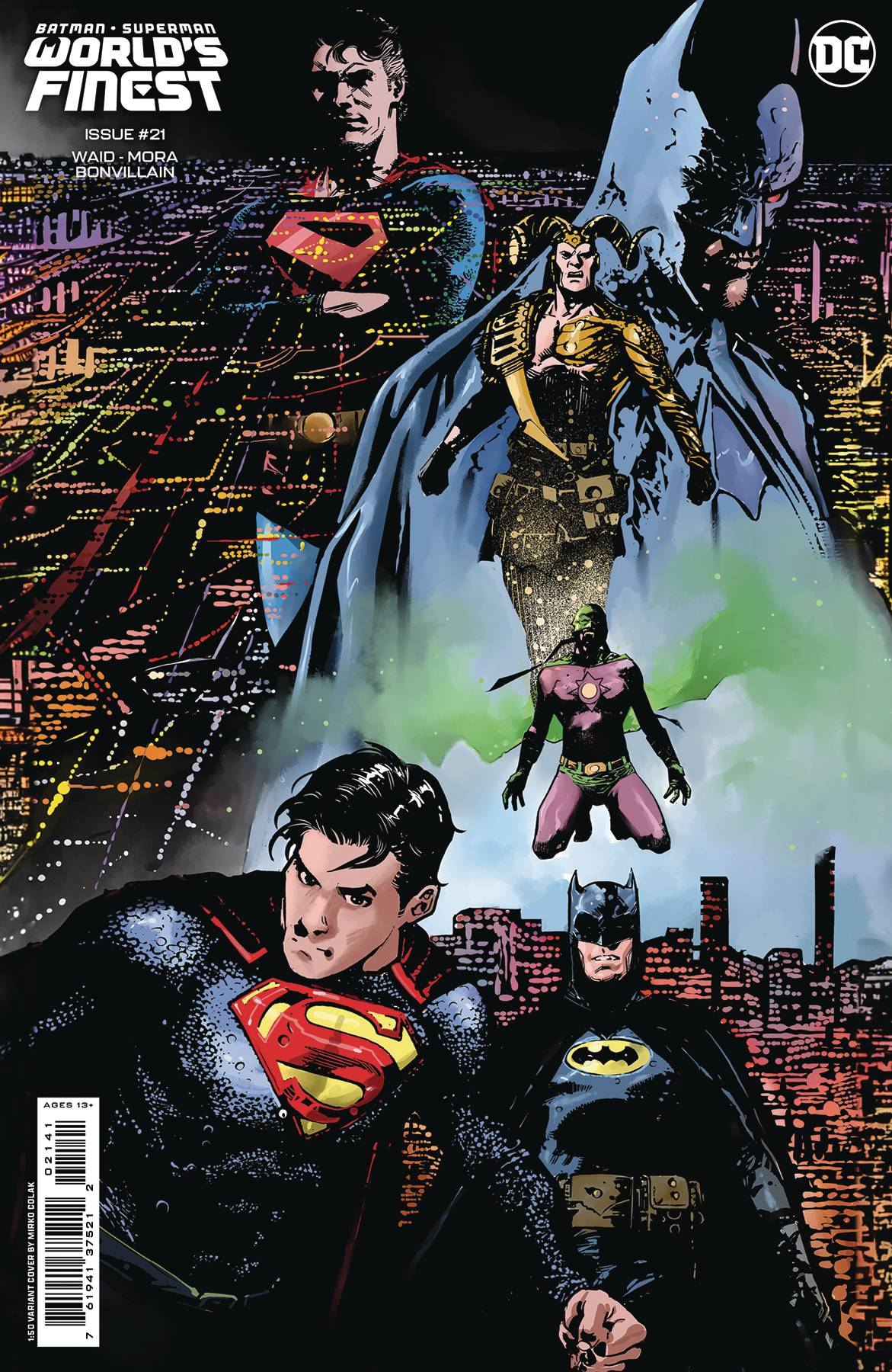 BATMAN SUPERMAN: WORLD'S FINEST #21 1/50 COLAK CARD STOCK VARIANT