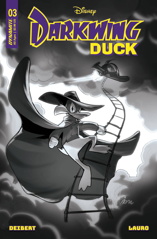 DARKWING DUCK (2023) #3 1/20 ANDOLFO B&W VARIANT