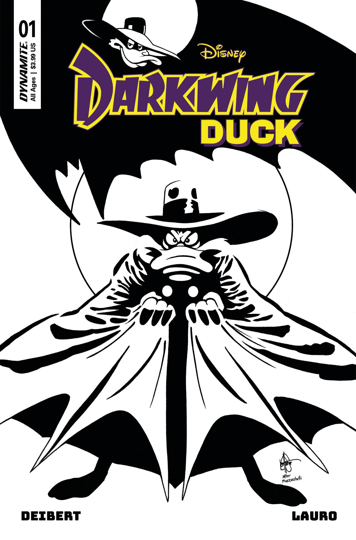 DARKWING DUCK (2023) #1 1/7 HAESER B&W VARIANT