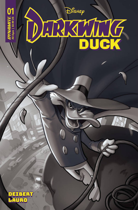 DARKWING DUCK (2023) #1 1/10 LERIX B&W VARIANT