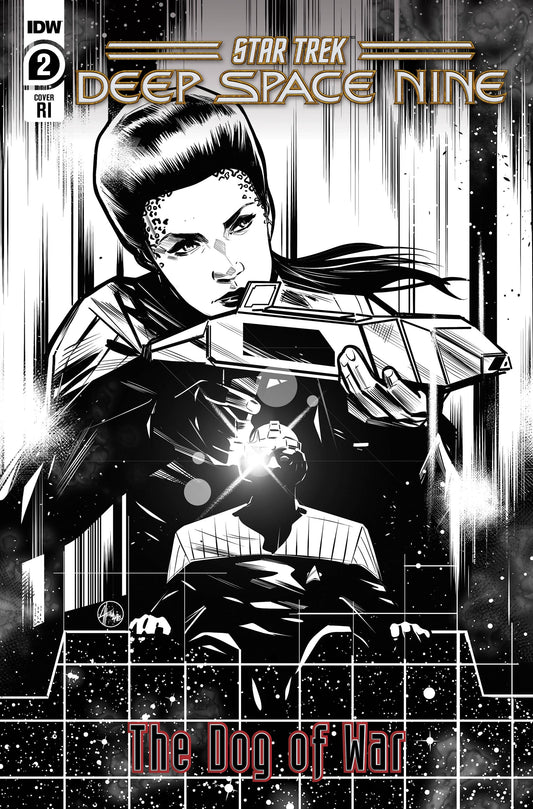 STAR TREK DEEP SPACE NINE DOG OF WAR #2 1/10 HERNANDEZ B&W VARIANT